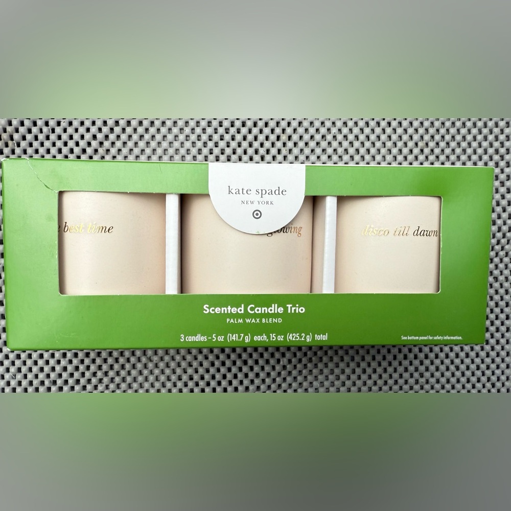 Kate Spade 3 Ct Scented Ceramic Jar Candle Set *RARE* NEW IN BOX
